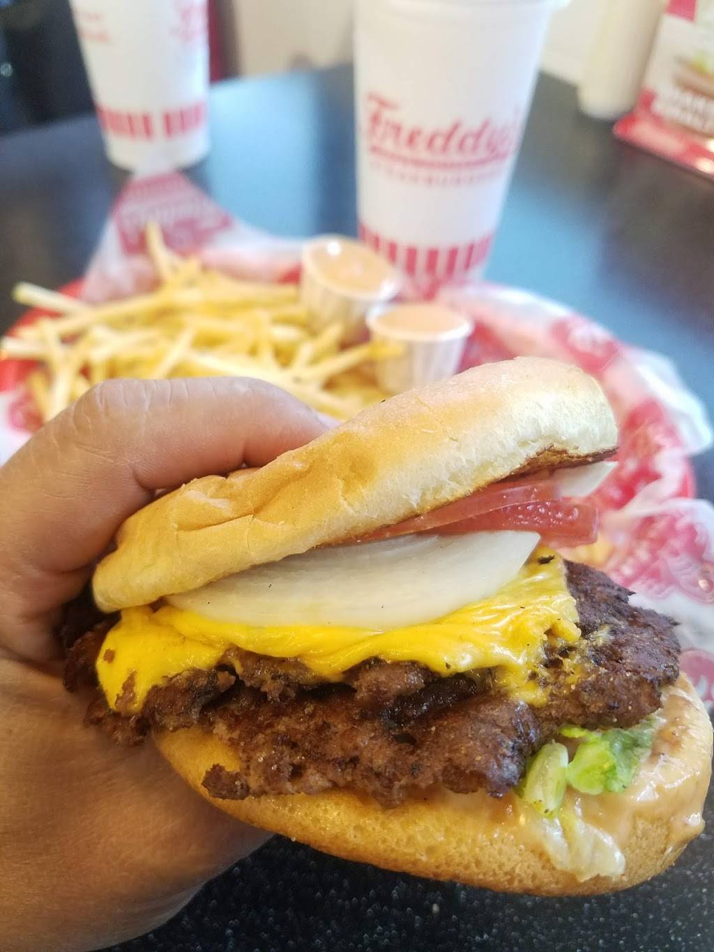 Freddys Frozen Custard & Steakburgers | restaurant | 4675 W Charleston Blvd, Las Vegas, NV 89102, USA | 7028226543 OR +1 702-822-6543