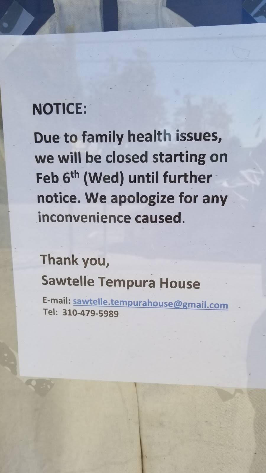 Tempura House | restaurant | 1816 Sawtelle Blvd, Los Angeles, CA 90025, USA | 3104795989 OR +1 310-479-5989