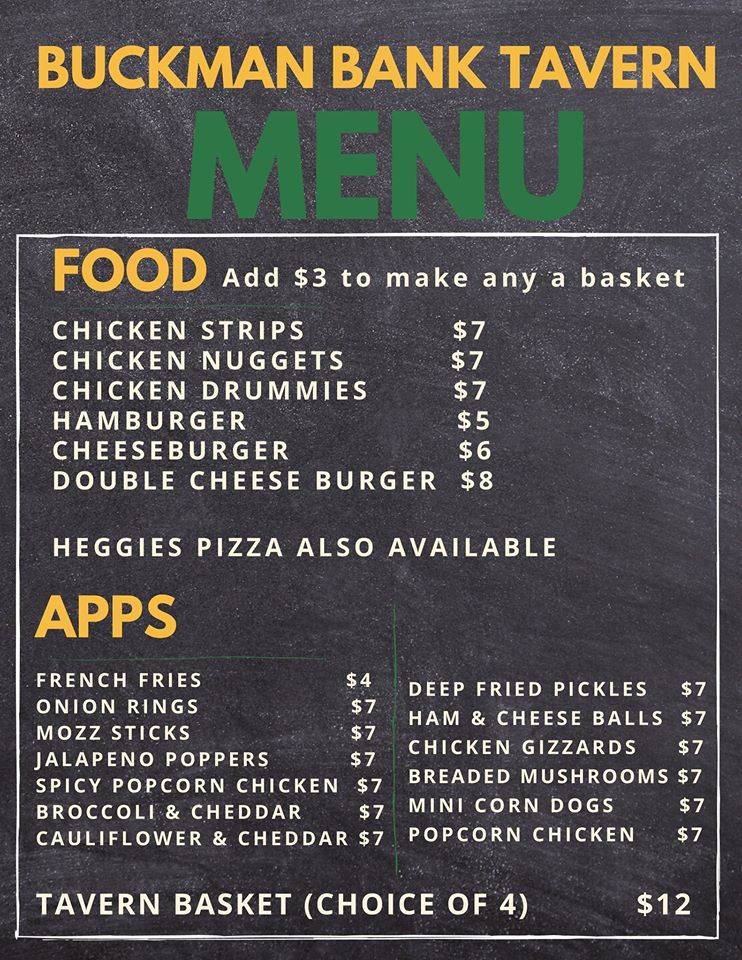 Buckman Bank Tavern | restaurant | 9395 MN-25, Pierz, MN 56364, USA | 3204682240 OR +1 320-468-2240