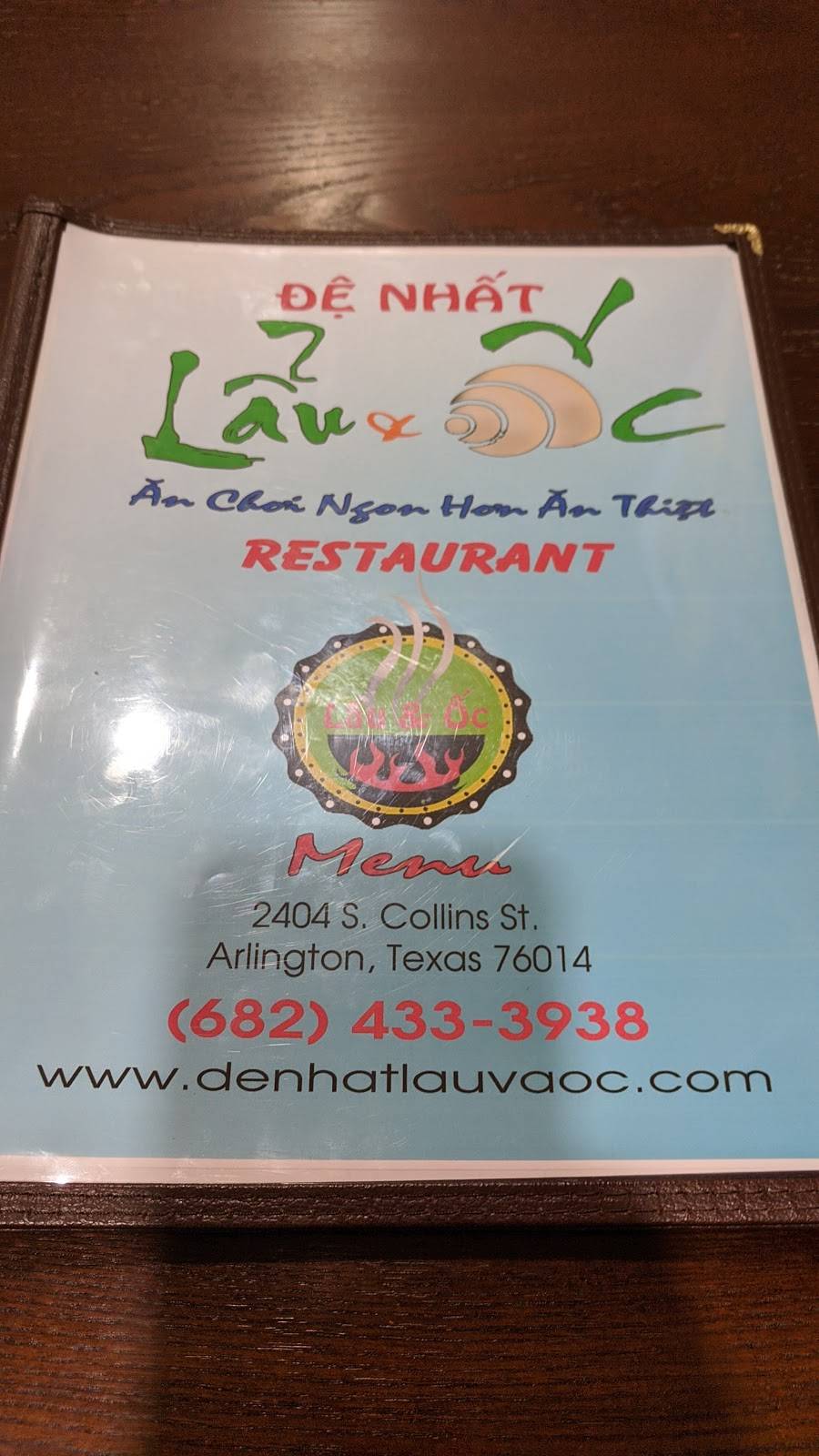 De Nhat lau va oc | restaurant | 2404 S Collins St, Arlington, TX 76014, USA | 6824333938 OR +1 682-433-3938