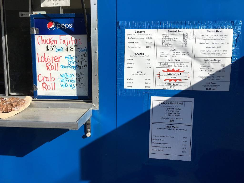 The Zack Shack | restaurant | 210 New County Rd, Thomaston, ME 04861, USA | 2075426837 OR +1 207-542-6837