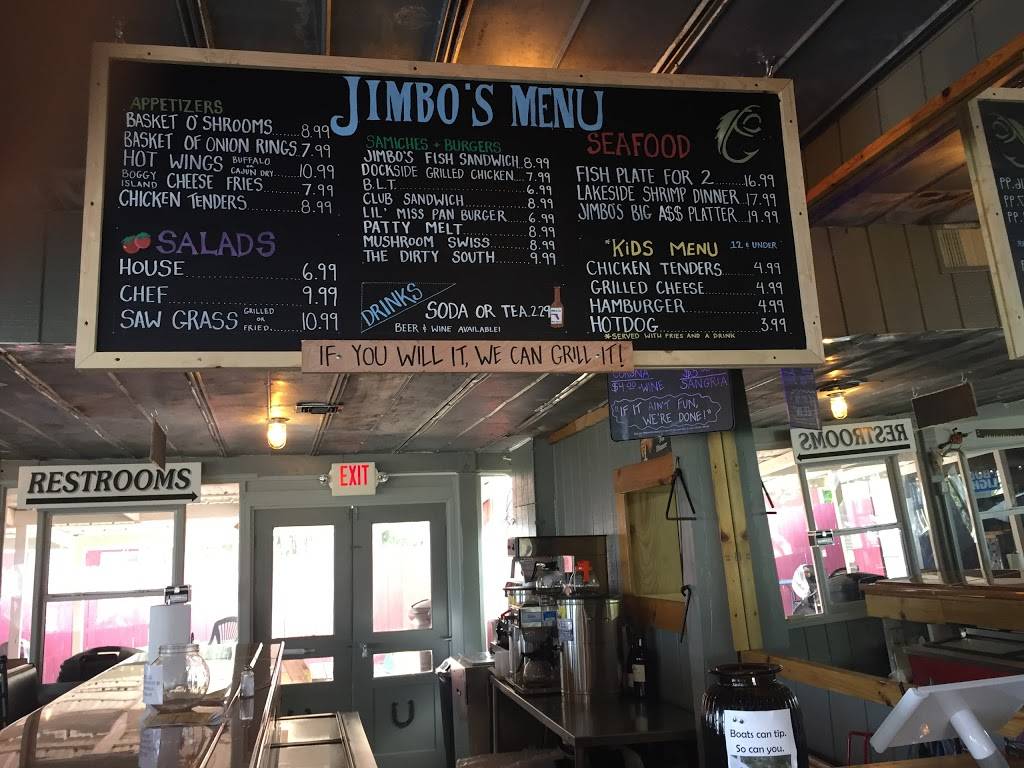 Jimbos Restaurant, Fish Camp And Resort | restaurant | 965 Co Rd 439, Lake Panasoffkee, FL 33538, USA | 3527938150 OR +1 352-793-8150