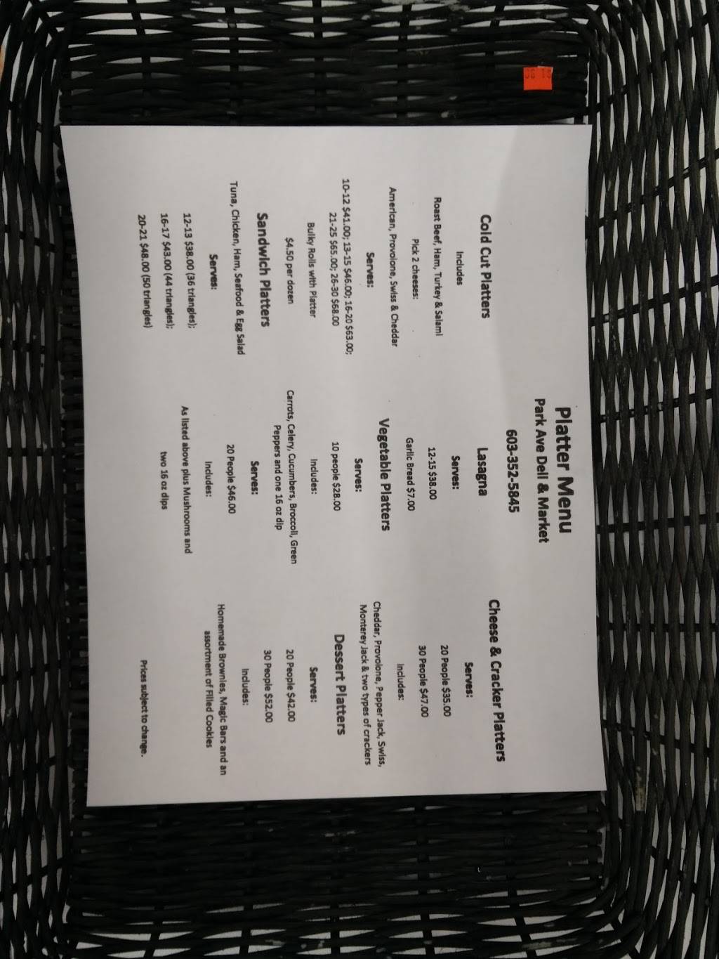 Park Ave Deli & Market | restaurant | 30 Park Ave, Keene, NH 03431, USA | 6033525845 OR +1 603-352-5845