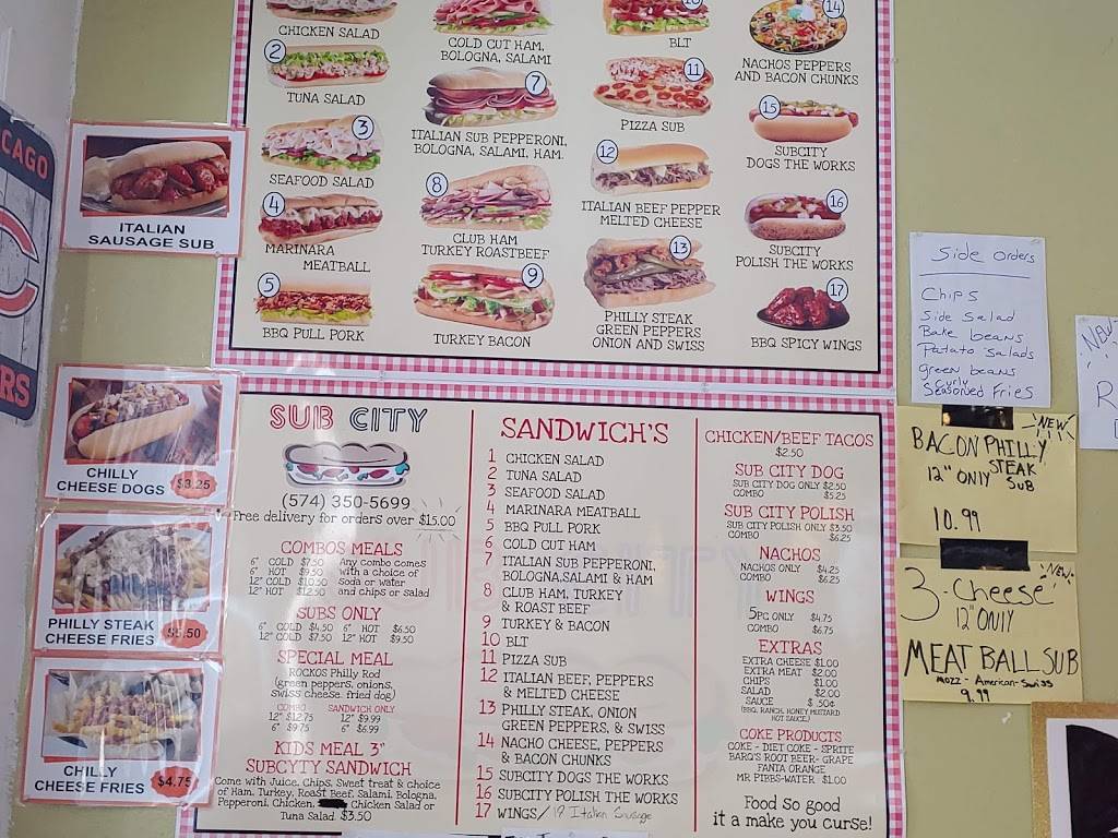 Sub City | restaurant | 1600 Cassopolis St, Elkhart, IN 46514, USA | 5743505699 OR +1 574-350-5699