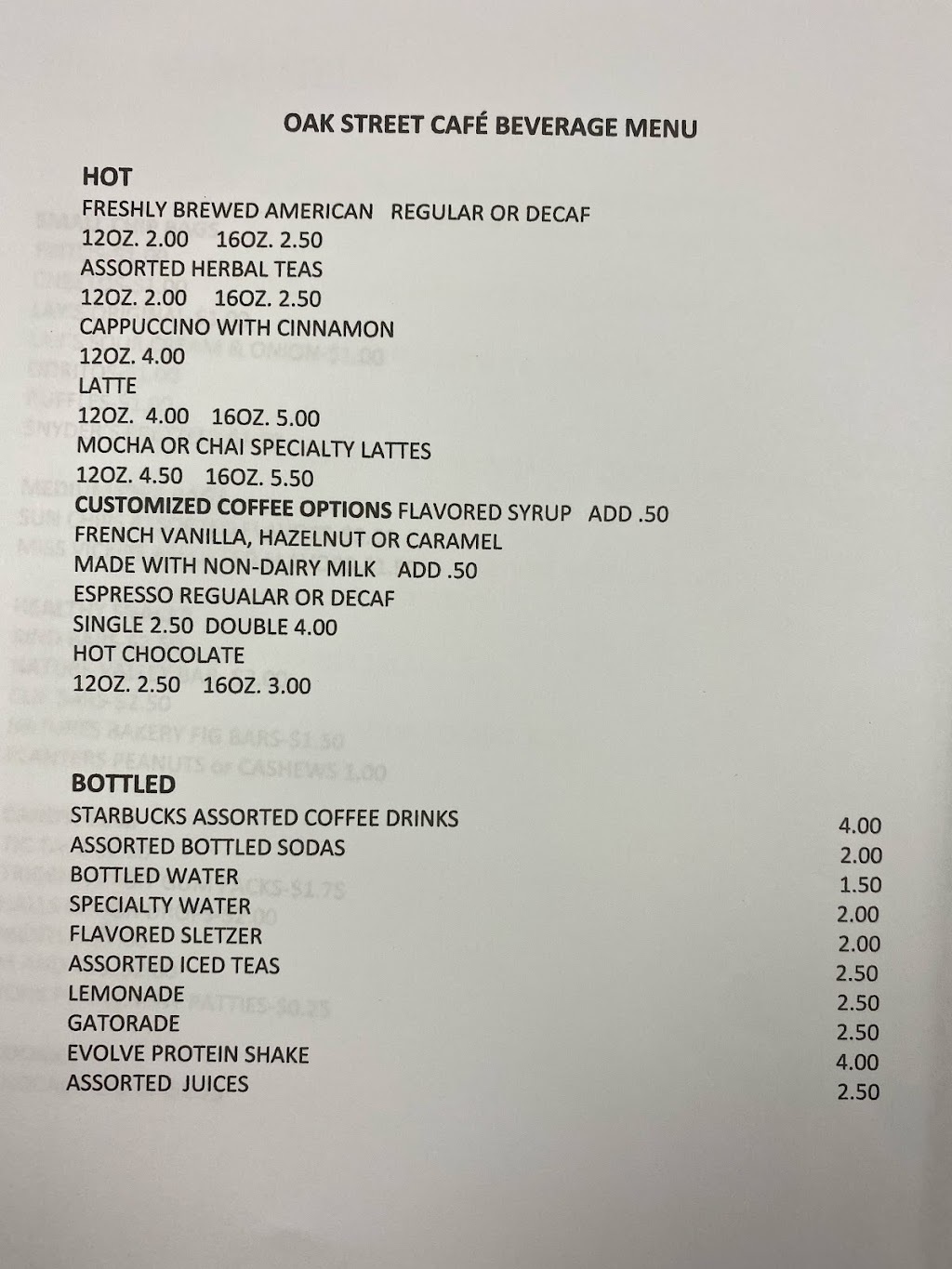 Oak Street Cafe | restaurant | 377 Oak St, Garden City, NY 11530, USA | 5167583060 OR +1 516-758-3060