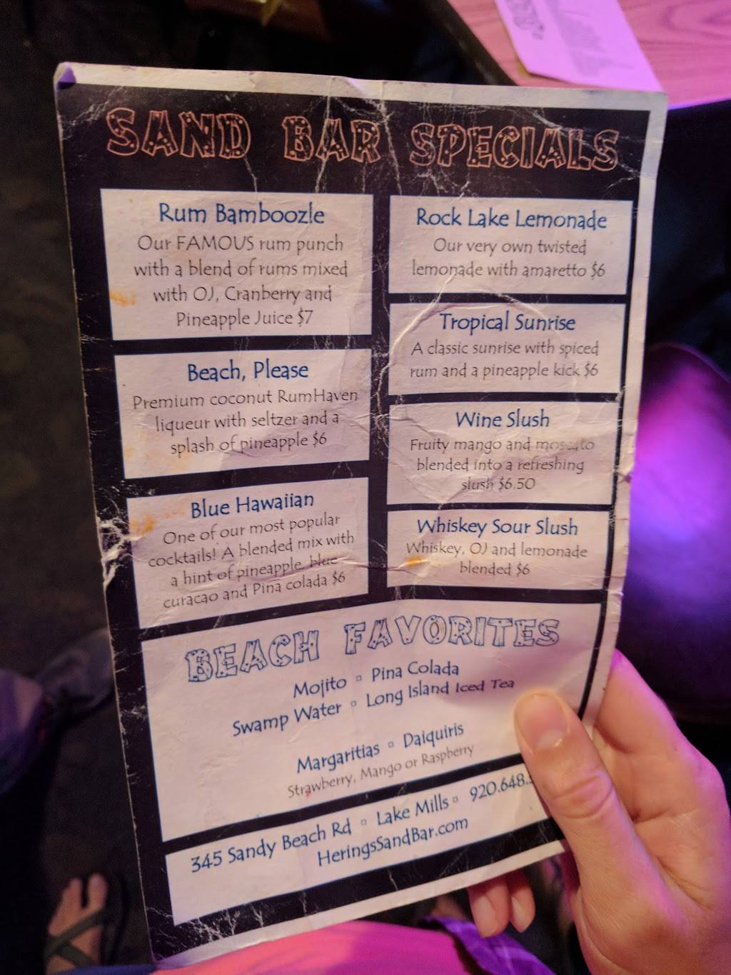 HERINGS SAND BAR | restaurant | 345 Sandy Beach Rd, Lake Mills, WI 53551, USA | 9206483227 OR +1 920-648-3227