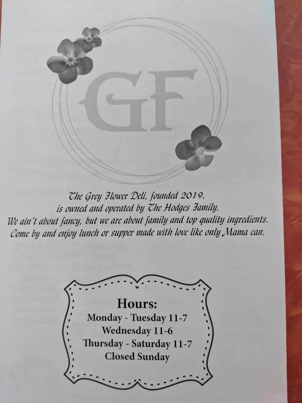 The Grey Flower Deli | restaurant | 10849 London Ln, Apison, TN 37302, USA | 4232365050 OR +1 423-236-5050