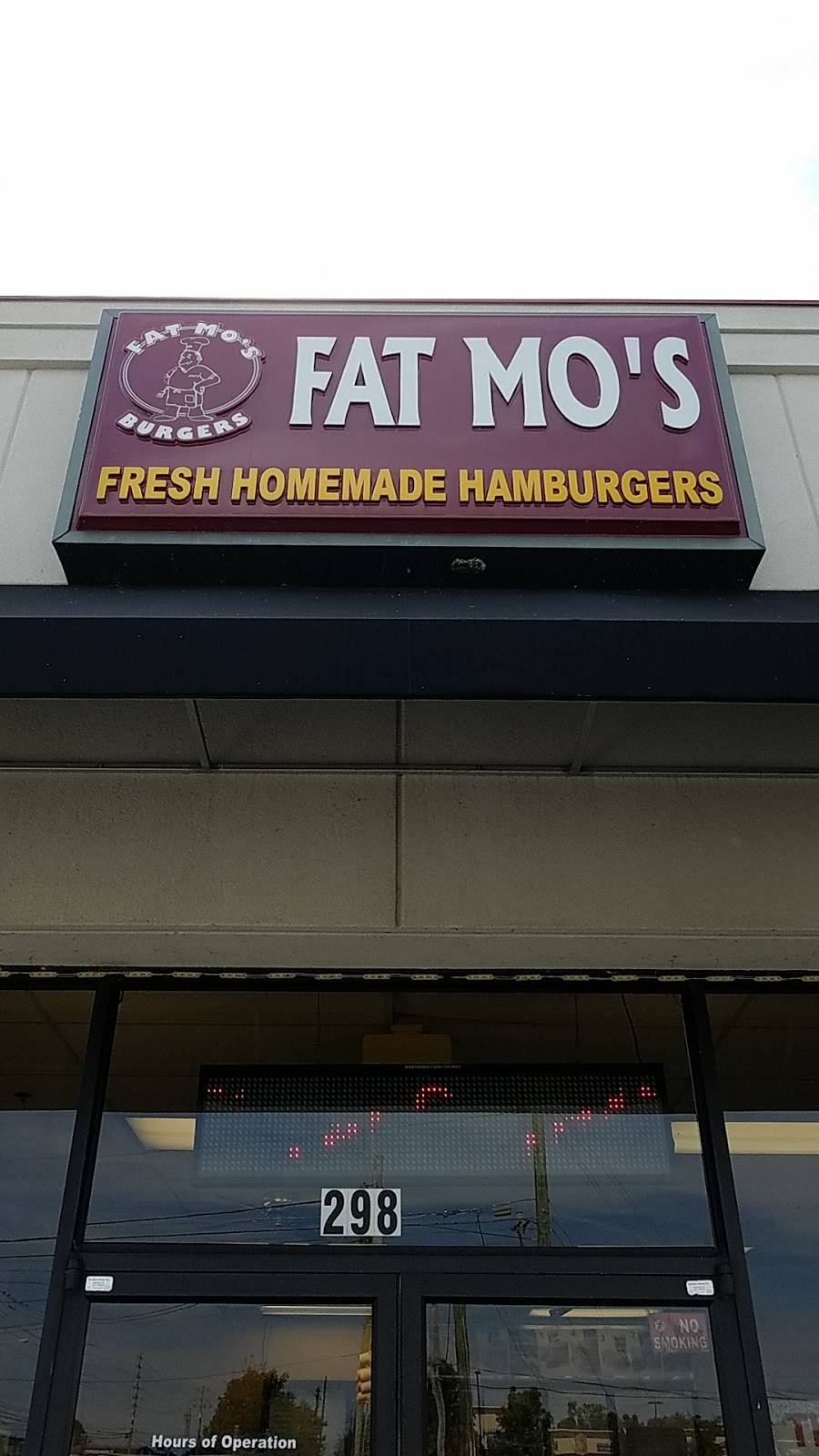 Fat Mos Burgers | restaurant | 298 Sam Ridley Pkwy E #100, Smyrna, TN 37167, USA | 6153554300 OR +1 615-355-4300