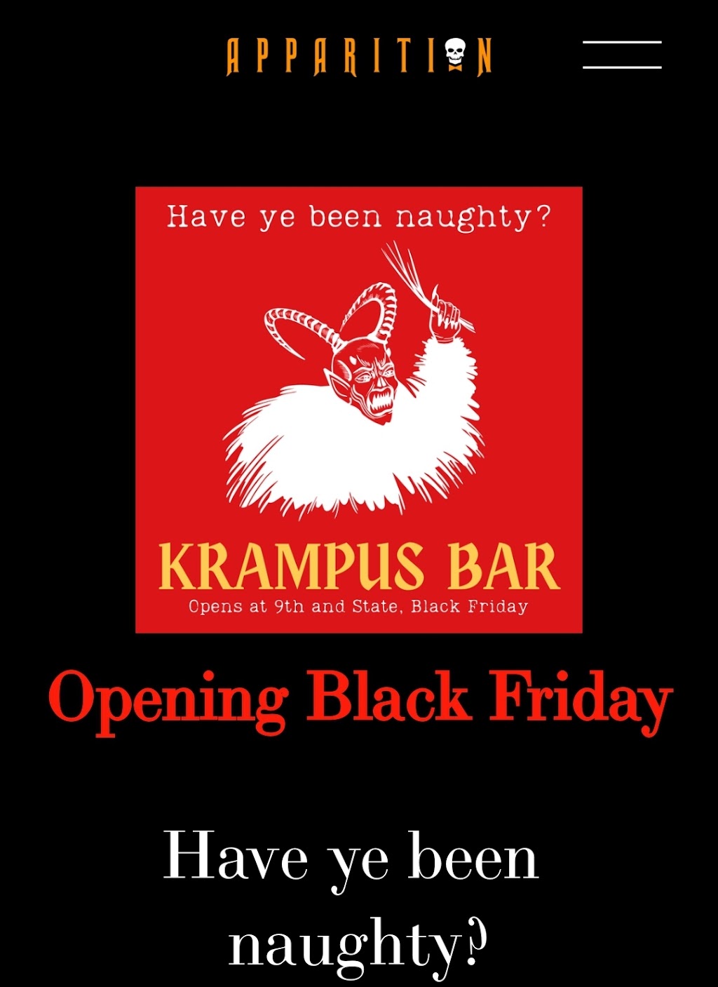 Apparition Krampus Bar at West Bottoms | restaurant | 1717 W 9th St, Kansas City, MO 64101, USA | 8168007501 OR +1 816-800-7501