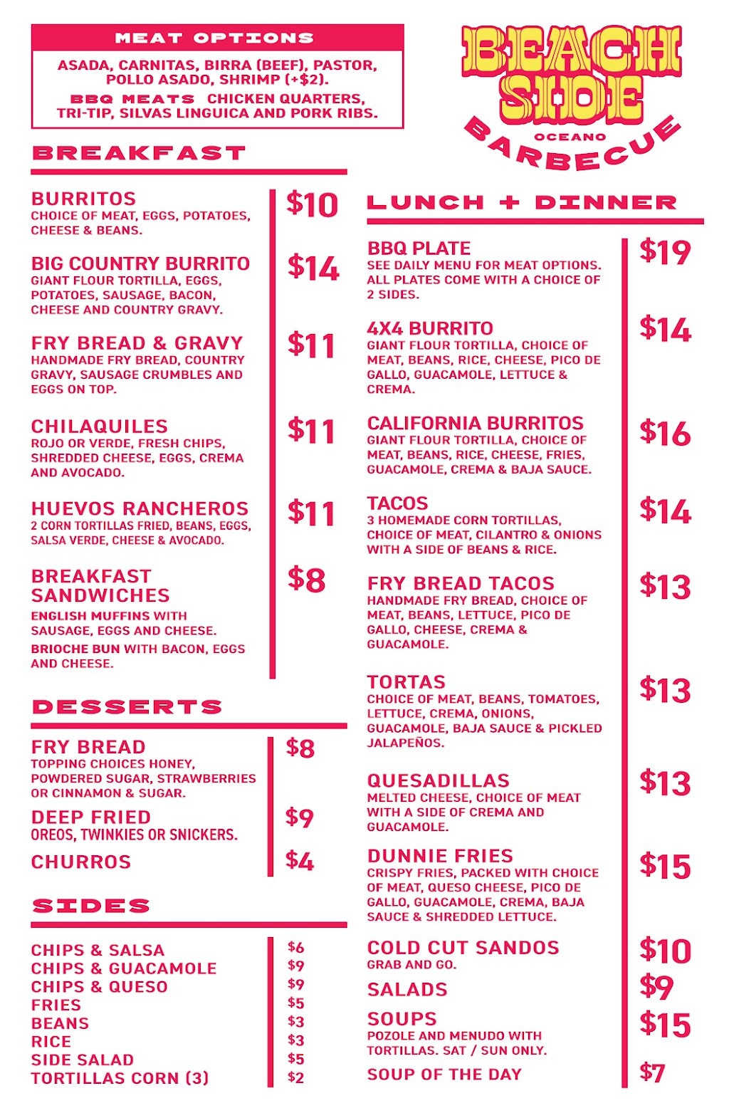 Beach Side BBQ | restaurant | 1262 Pacific Blvd, Oceano, CA 93445, USA | 8058351030 OR +1 805-835-1030