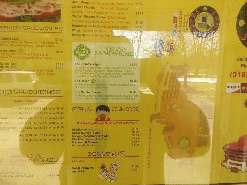 Spud Shack | restaurant | 2953 Church St, Pine Plains, NY 12567, USA | 5187713205 OR +1 518-771-3205