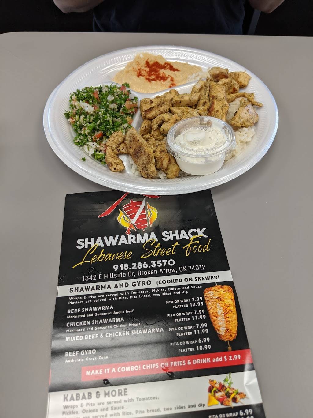 Shawarma Shack | restaurant | 1342 E Hillside Dr, Broken Arrow, OK 74012, USA | 9182863570 OR +1 918-286-3570