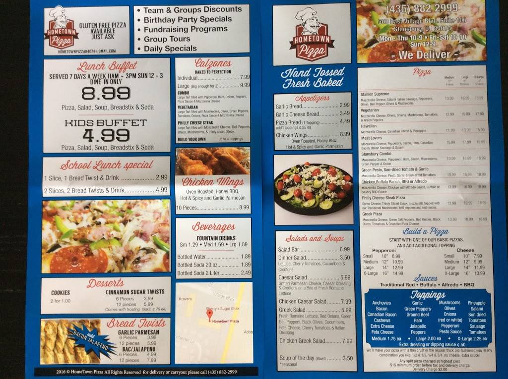 Hometown Pizza | meal delivery | 500 E Village Blvd Suite #106, Erda, UT 84074, USA | 4358822999 OR +1 435-882-2999