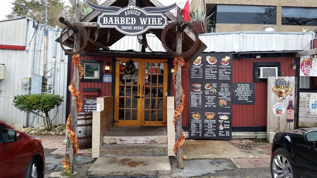 Augies Barbed Wire Smokehouse | restaurant | 3709 N St Marys St, San Antonio, TX 78212, USA | 2107350088 OR +1 210-735-0088