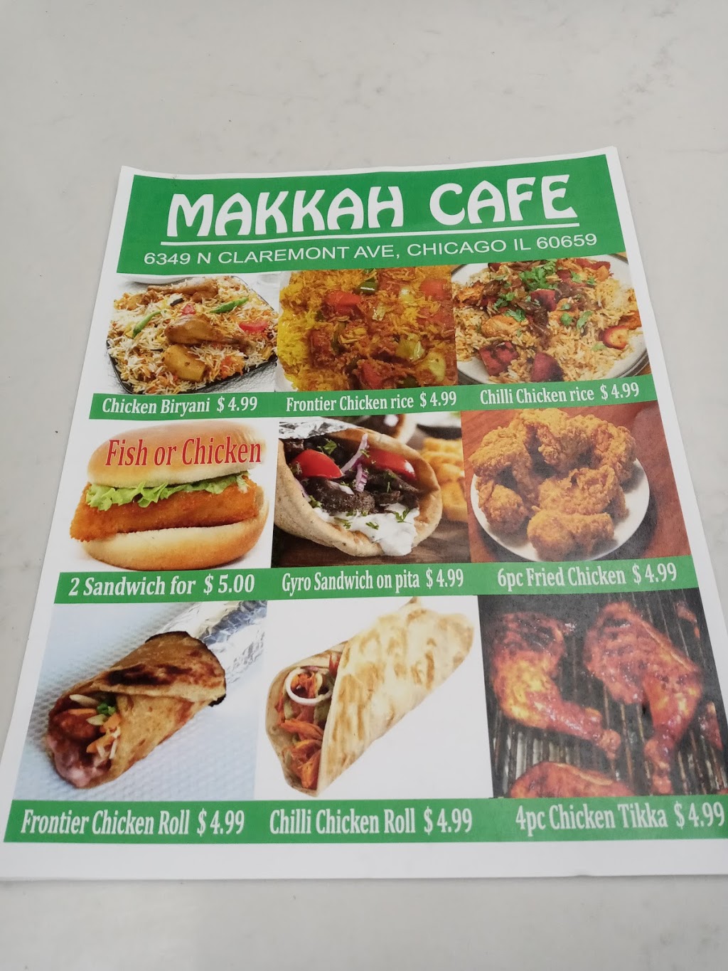 Makkah Cafe | restaurant | 6349 N Claremont Ave, Chicago, IL 60659, USA | 7739396300 OR +1 773-939-6300