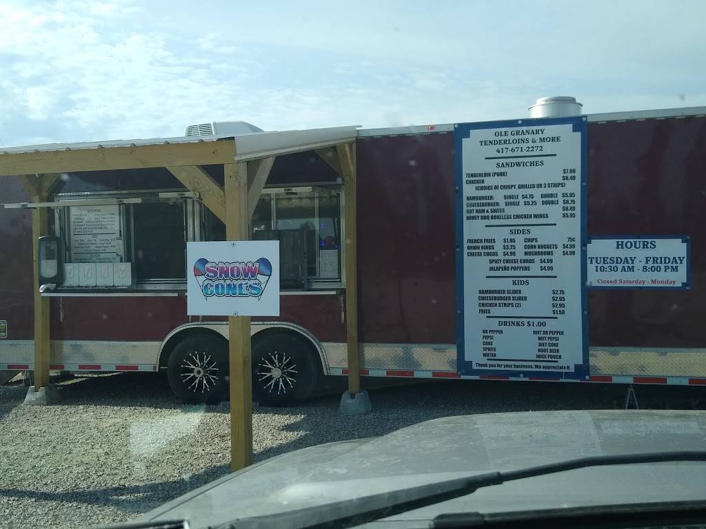 Ole Granary Tenderloins & More | restaurant | 19348 State Hwy 76, Cassville, MO 65625, USA | 4176712272 OR +1 417-671-2272