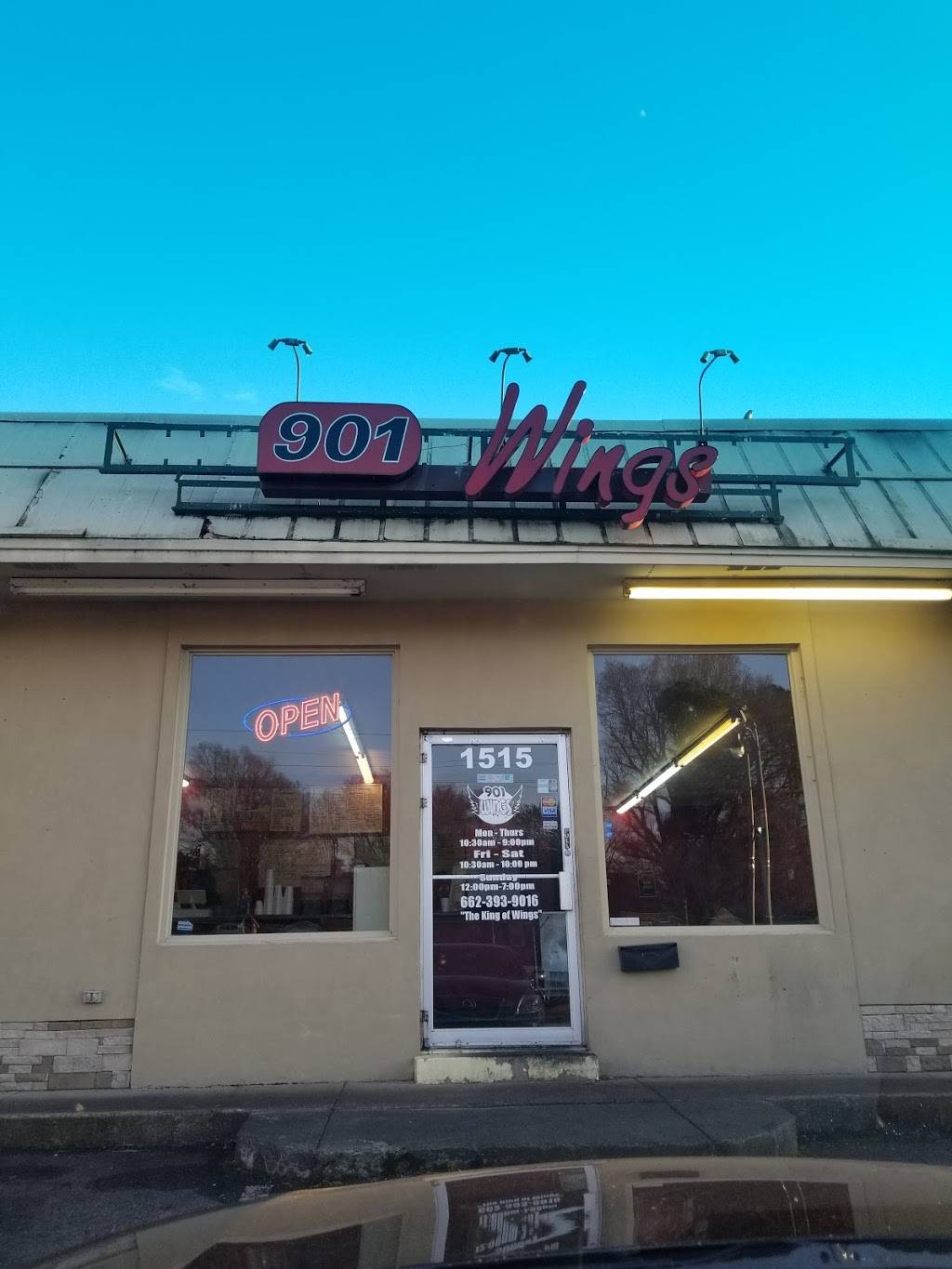 901 Wings | restaurant | 1515 Main St, Southaven, MS 38671, USA | 6623939016 OR +1 662-393-9016