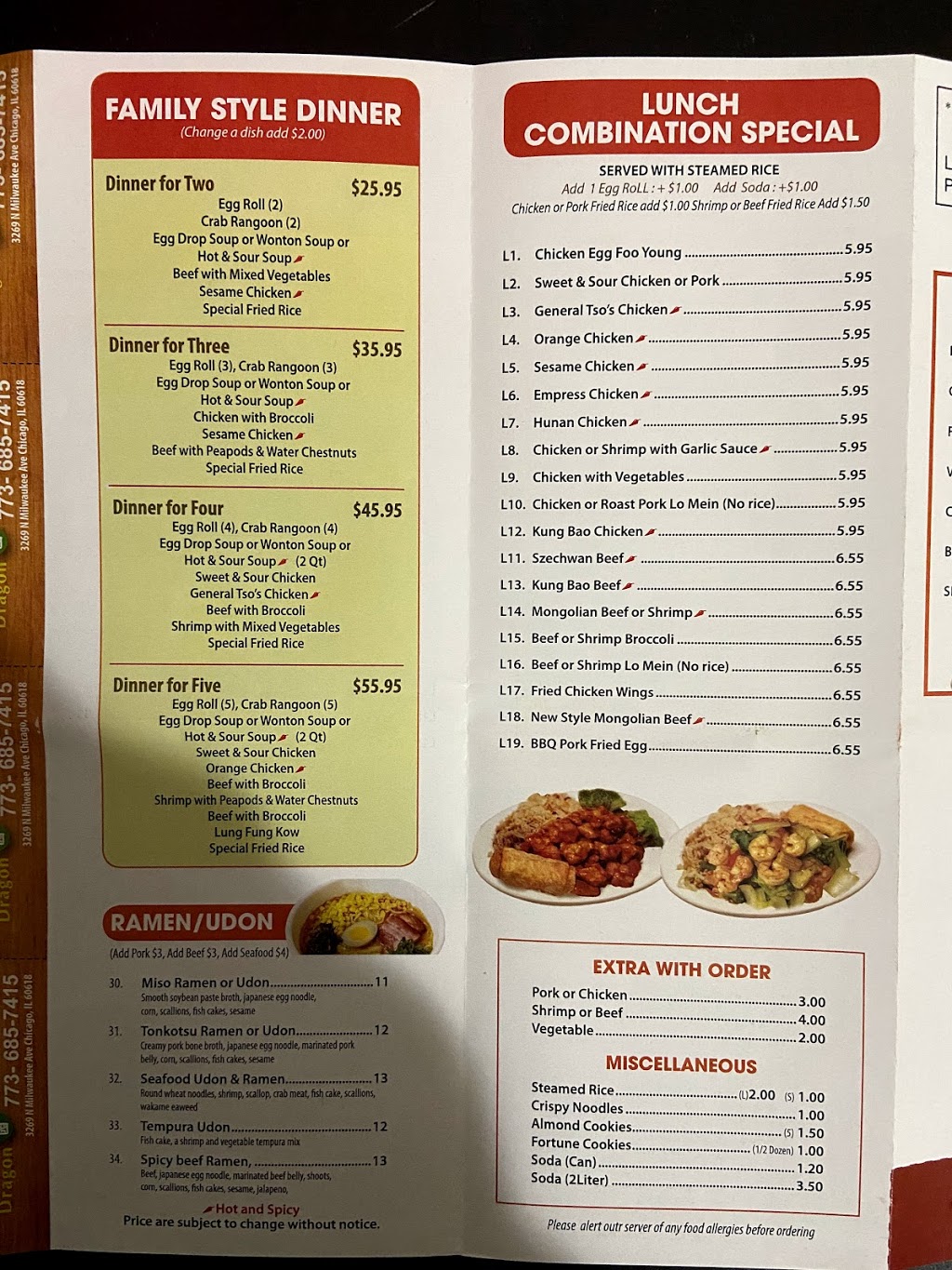 Great Dragon | meal takeaway | 3269 N Milwaukee Ave, Chicago, IL 60618, USA | 7736854777 OR +1 773-685-4777