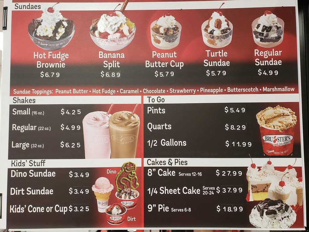 Brusters Ice Cream of Haverhill, MA | restaurant | 124 Main St, Haverhill, MA 01830, USA | 9789146280 OR +1 978-914-6280