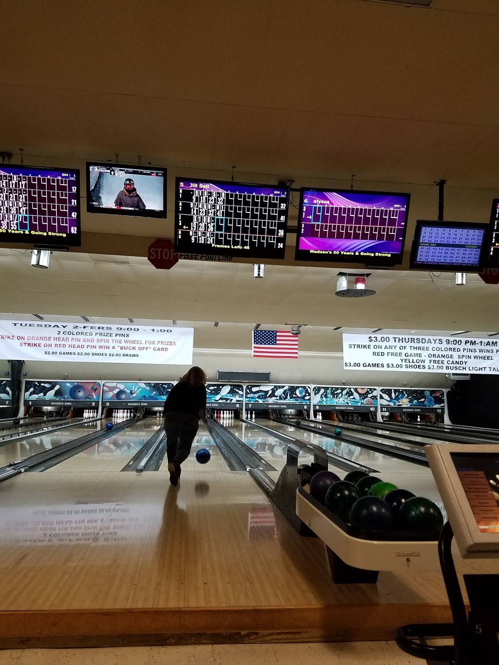 Madsen’s Bowling & Billiards and EJ’s Lounge & Grill | night club | 4700 Dudley St, Lincoln, NE 68503, USA | 4024673249 OR +1 402-467-3249