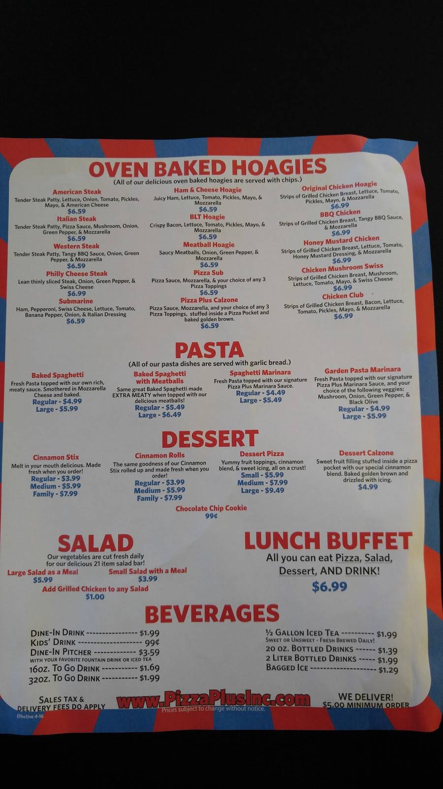 Pizza Plus | restaurant | 400 Lynn Garden Dr, Kingsport, TN 37660, USA | 4232477177 OR +1 423-247-7177