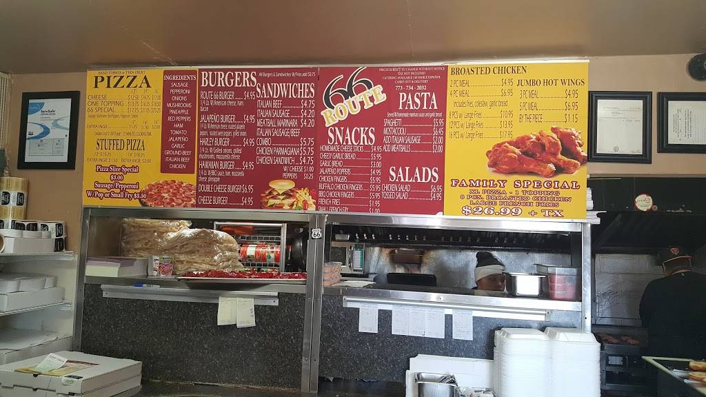 Route 66 Pizza | restaurant | 10180 S Indianapolis Ave, Chicago, IL 60617, USA | 7737342032 OR +1 773-734-2032