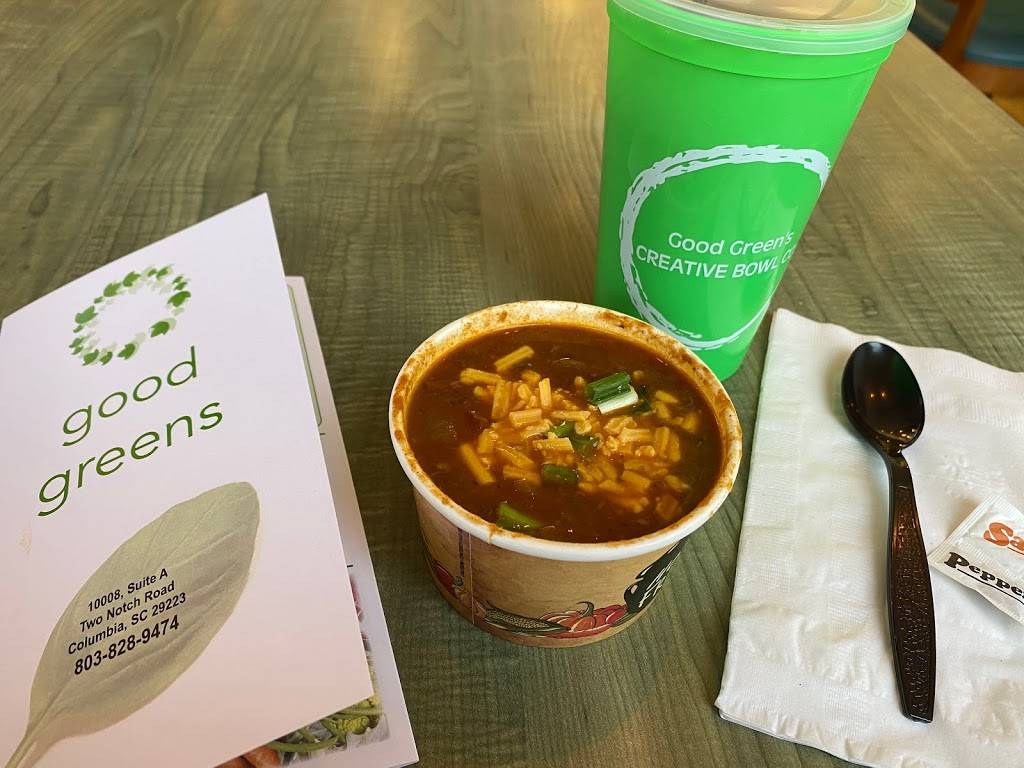 Good greens | restaurant | 10008 A, Two Notch Rd, Columbia, SC 29223, USA | 8038289474 OR +1 803-828-9474