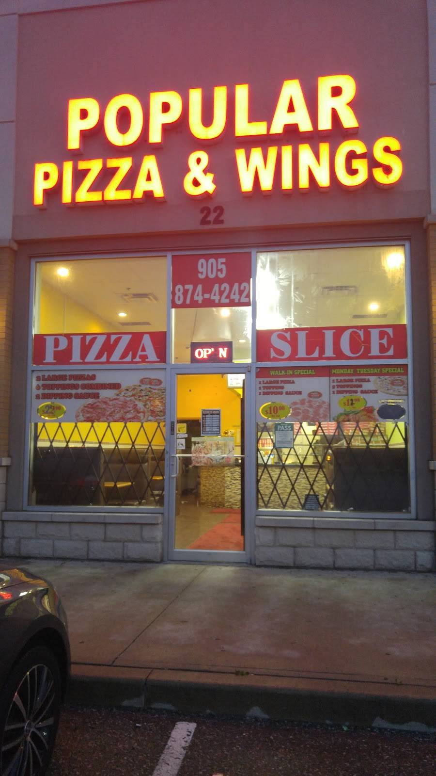 Popular Pizza | restaurant | 680 Rexdale Blvd, Etobicoke, ON M9W 0B5, Canada | 9058744242 OR +1 905-874-4242