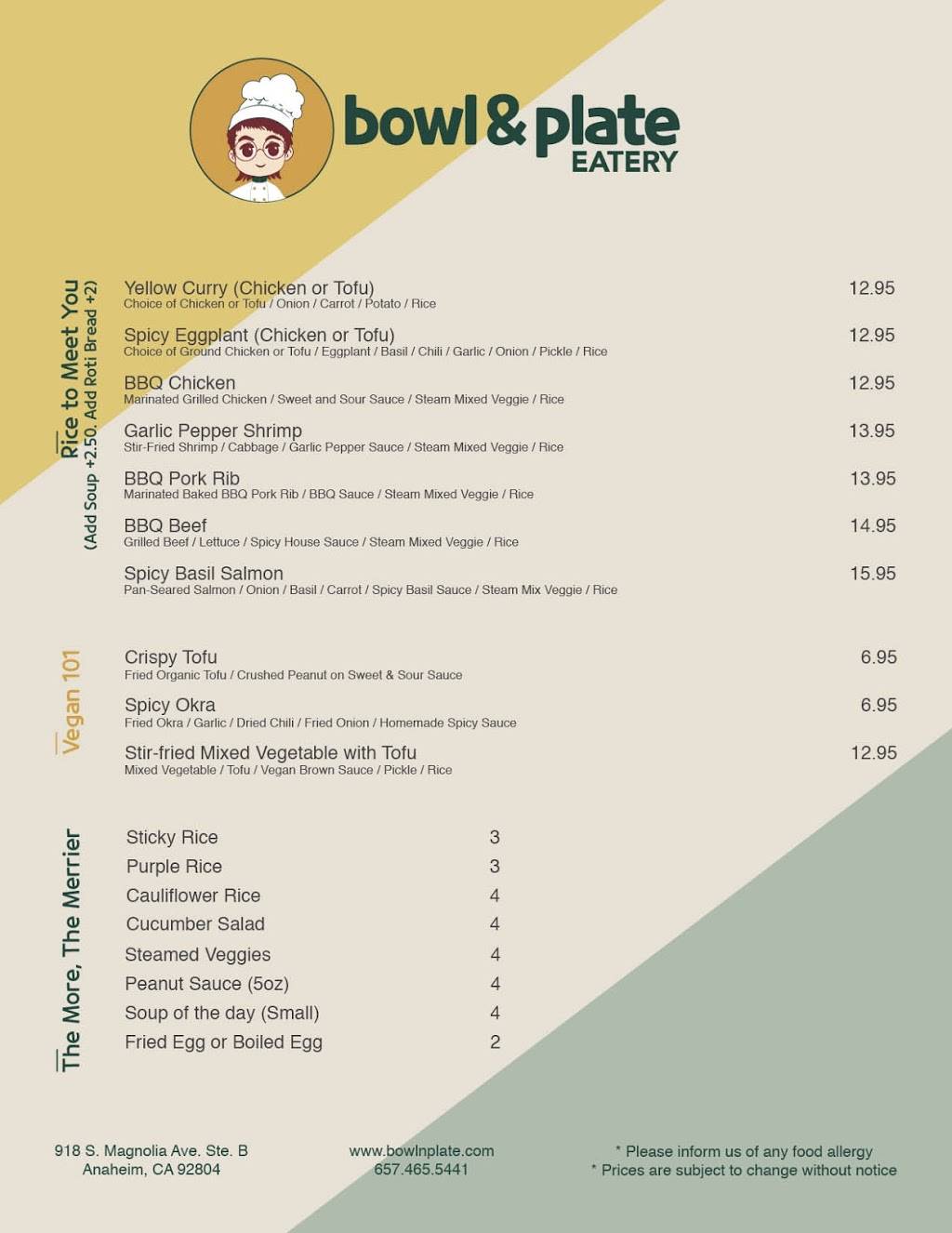 Bowl and Plate Eatery | restaurant | 918 S Magnolia Ave Suite B, Anaheim, CA 92804, USA | 6574655441 OR +1 657-465-5441