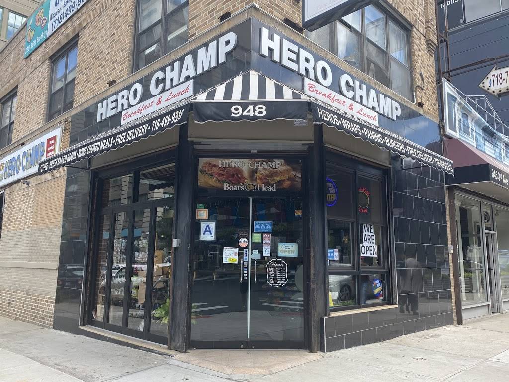 Hero Champ Restaurant | restaurant | 948 3rd Ave, Brooklyn, NY 11232, USA | 7184999316 OR +1 718-499-9316