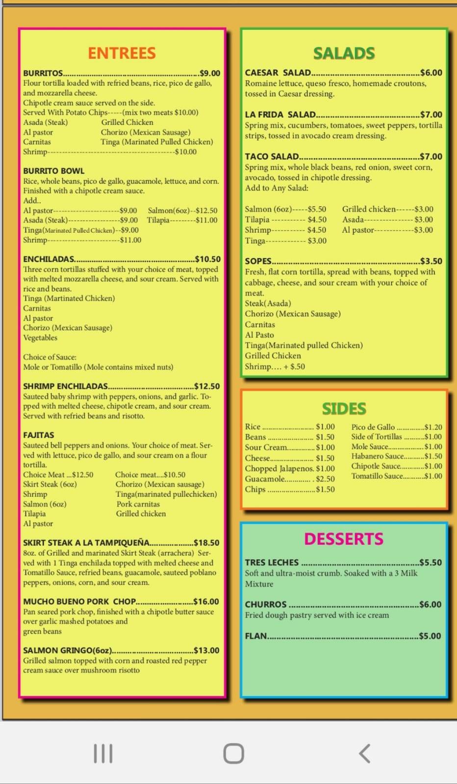 Fridas Mexican Restaurant | restaurant | 133 N Main St, Telford, PA 18969, USA | 2672038091 OR +1 267-203-8091