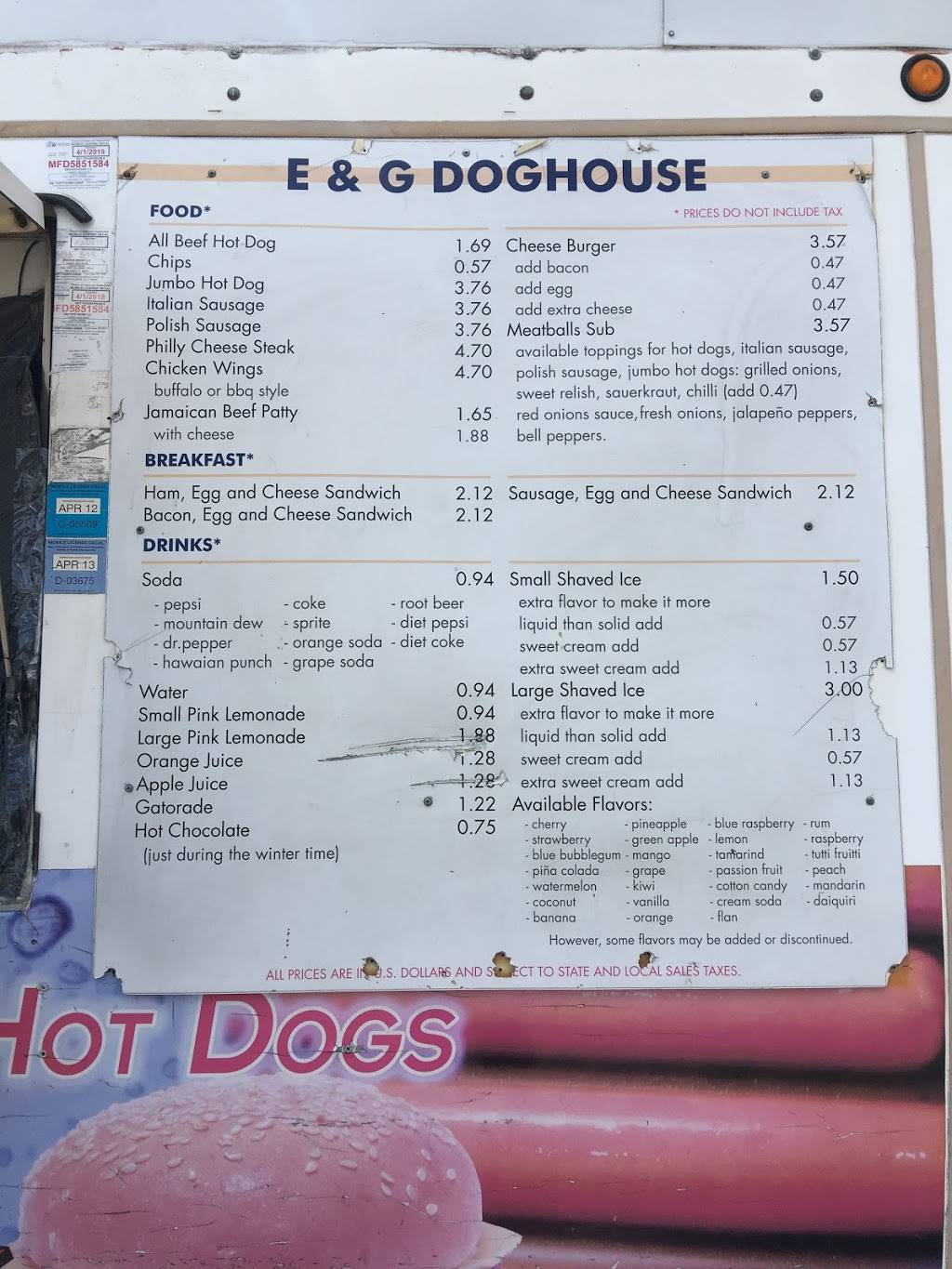 E And G Doghouse | restaurant | 7022 W Colonial Dr, Orlando, FL 32818, USA | 4074332254 OR +1 407-433-2254
