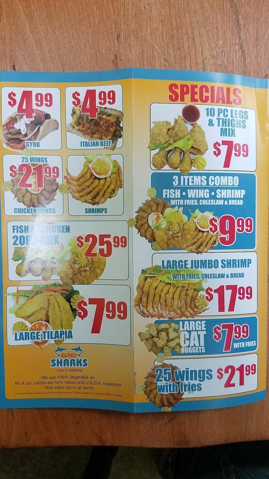 Sharks Fish & Chicken | restaurant | 18226 Halsted St, Homewood, IL 60430, USA | 7082061515 OR +1 708-206-1515