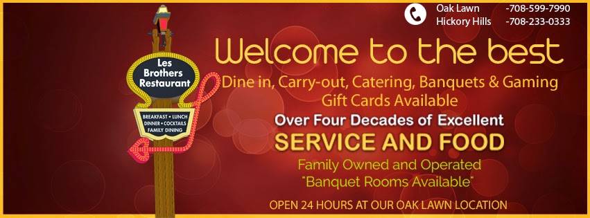 Les Brothers Restaurant | restaurant | 7730 95th St, Hickory Hills, IL 60457, USA | 7082330333 OR +1 708-233-0333