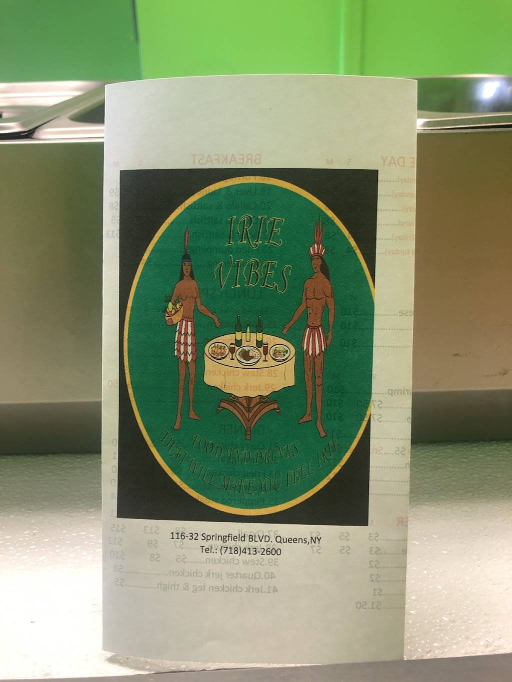 Irie Vibes | restaurant | 116-32 Springfield Blvd, Cambria Heights, NY 11411, USA | 7184132600 OR +1 718-413-2600