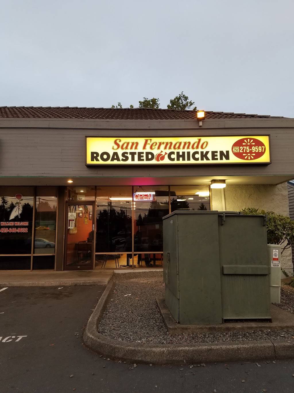 Pollos a la Brasa San Fernando | restaurant | 20815 67th Ave W, Lynnwood, WA 98036, USA | 4252759597 OR +1 425-275-9597