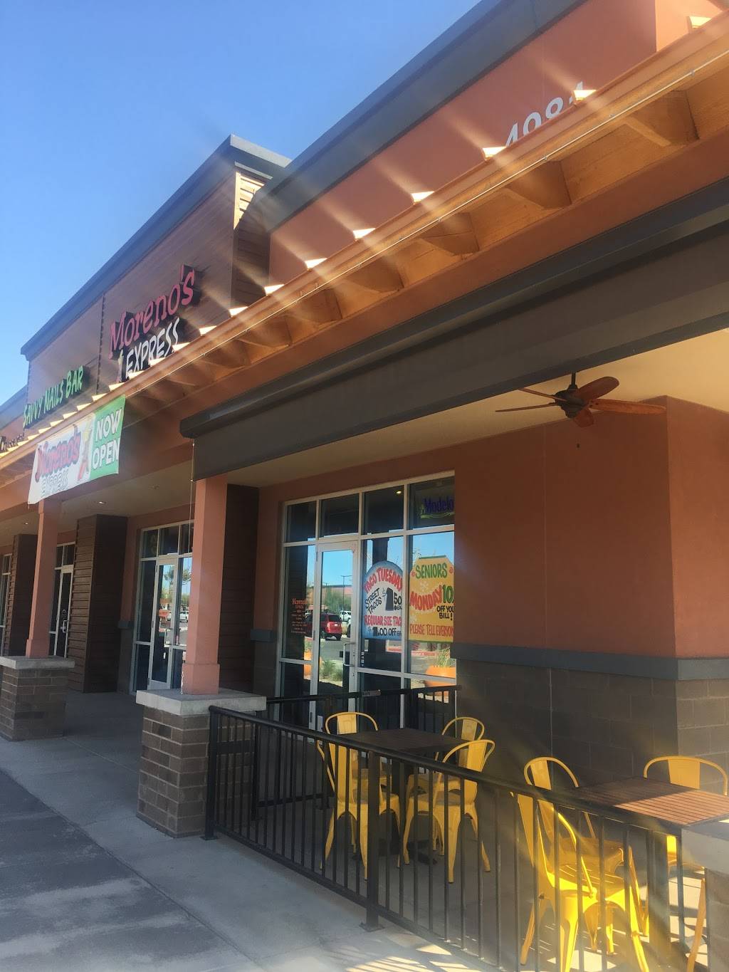 Morenos Mexican Grill Express | restaurant | 4981 S Arizona Ave, Chandler, AZ 85248, USA | 4804945473 OR +1 480-494-5473