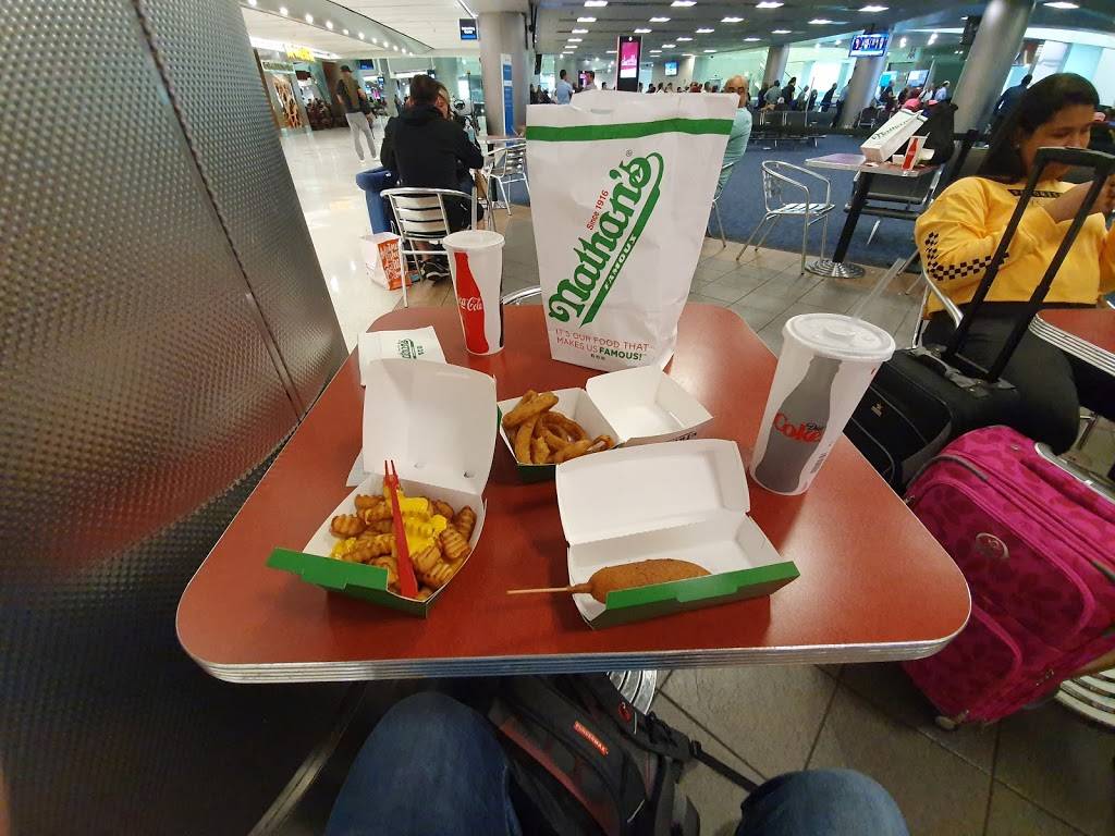 Nathans Famous Hot Dogs | restaurant | Terminal D - North Terminal, Gate D37, Miami International Airport, 2100 NW 42nd Ave, Miami, FL 33126, USA | 7862954097 OR +1 786-295-4097
