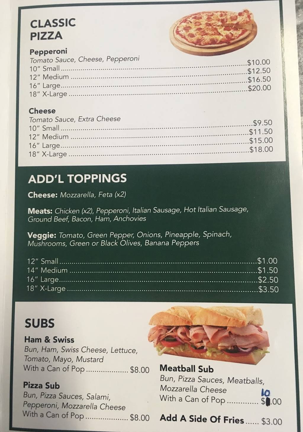 Main st pizza | restaurant | 2 Main St W, Dundalk, ON N0C 1B0, Canada | 5199232333 OR +1 519-923-2333