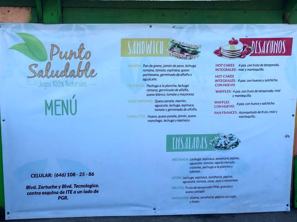 Punto saludable | restaurant | 22785 Ensenada, Baja California, Mexico | 016461082586 OR +52 646 108 2586