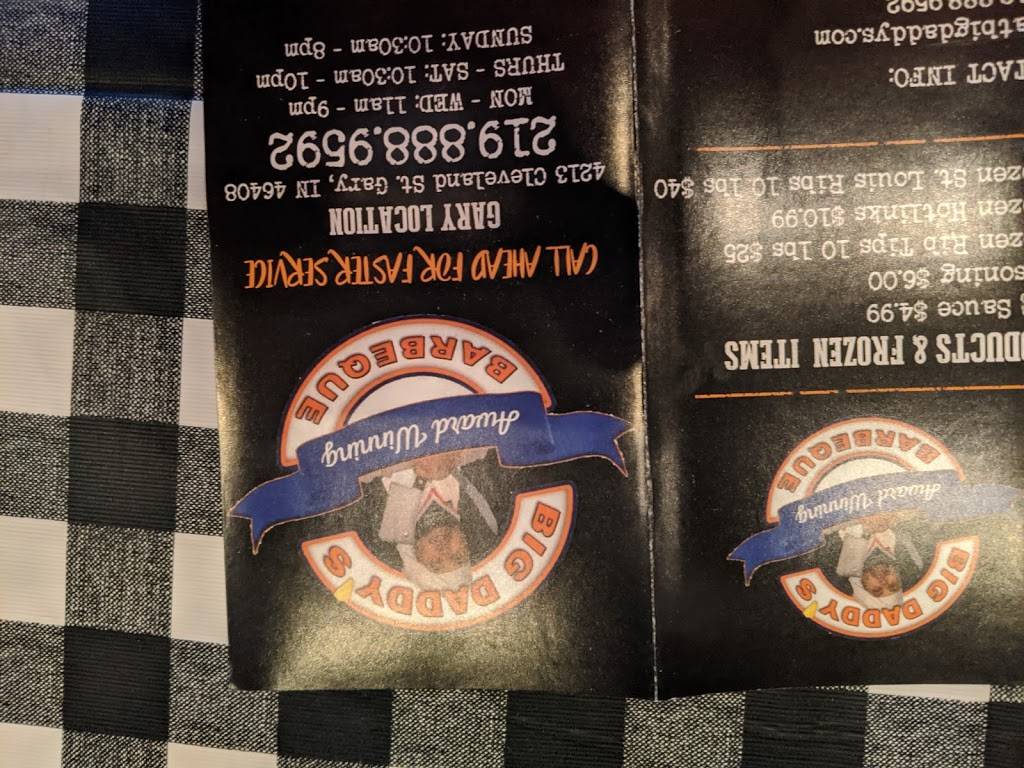 Big Daddys BBQ | restaurant | 2330 Cline Ave, Schererville, IN 46375, USA | 2193190646 OR +1 219-319-0646