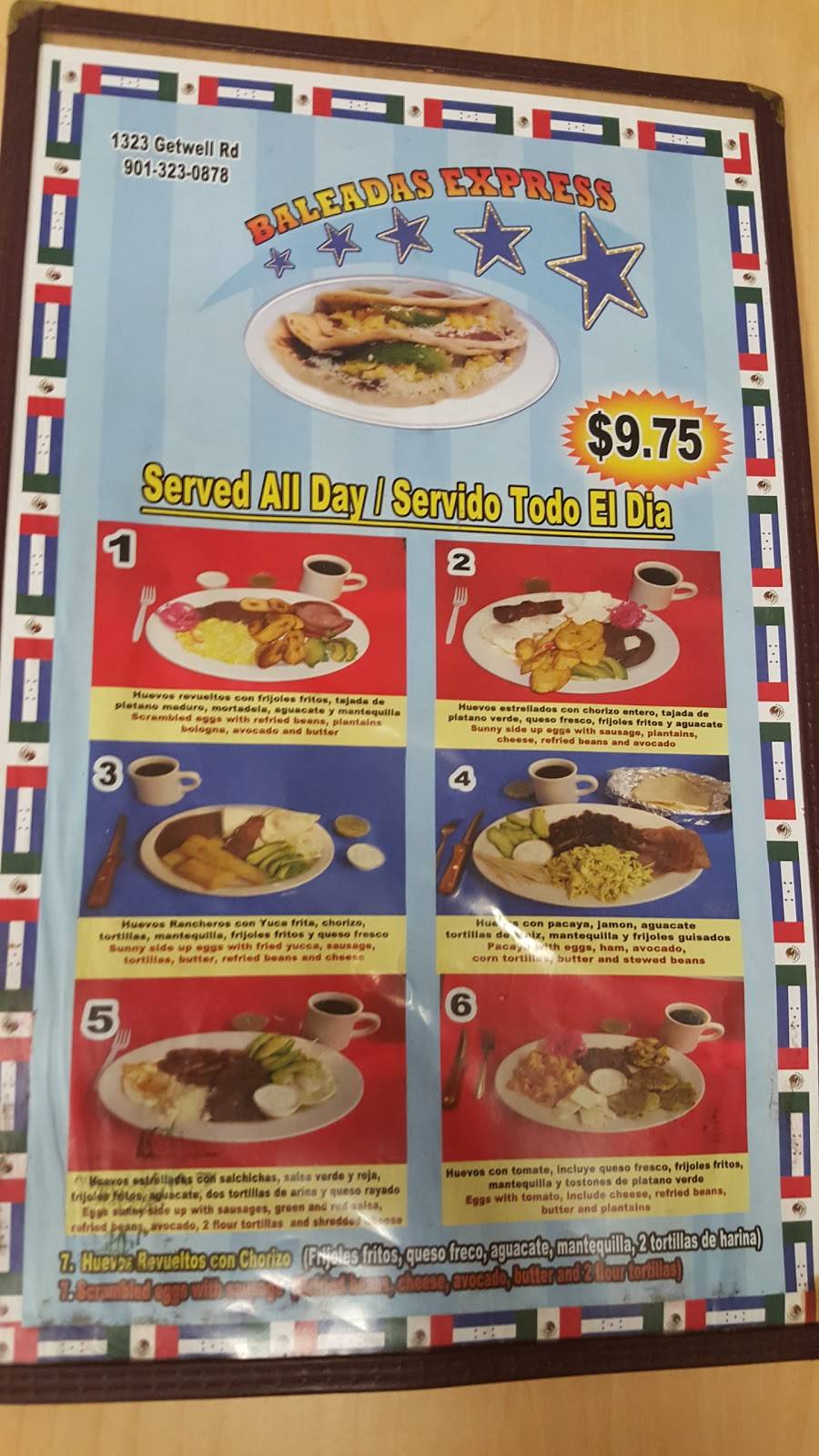 Baleadas Express Almas | restaurant | 1323 Getwell Rd, Memphis, TN 38111, USA | 9014408820 OR +1 901-440-8820