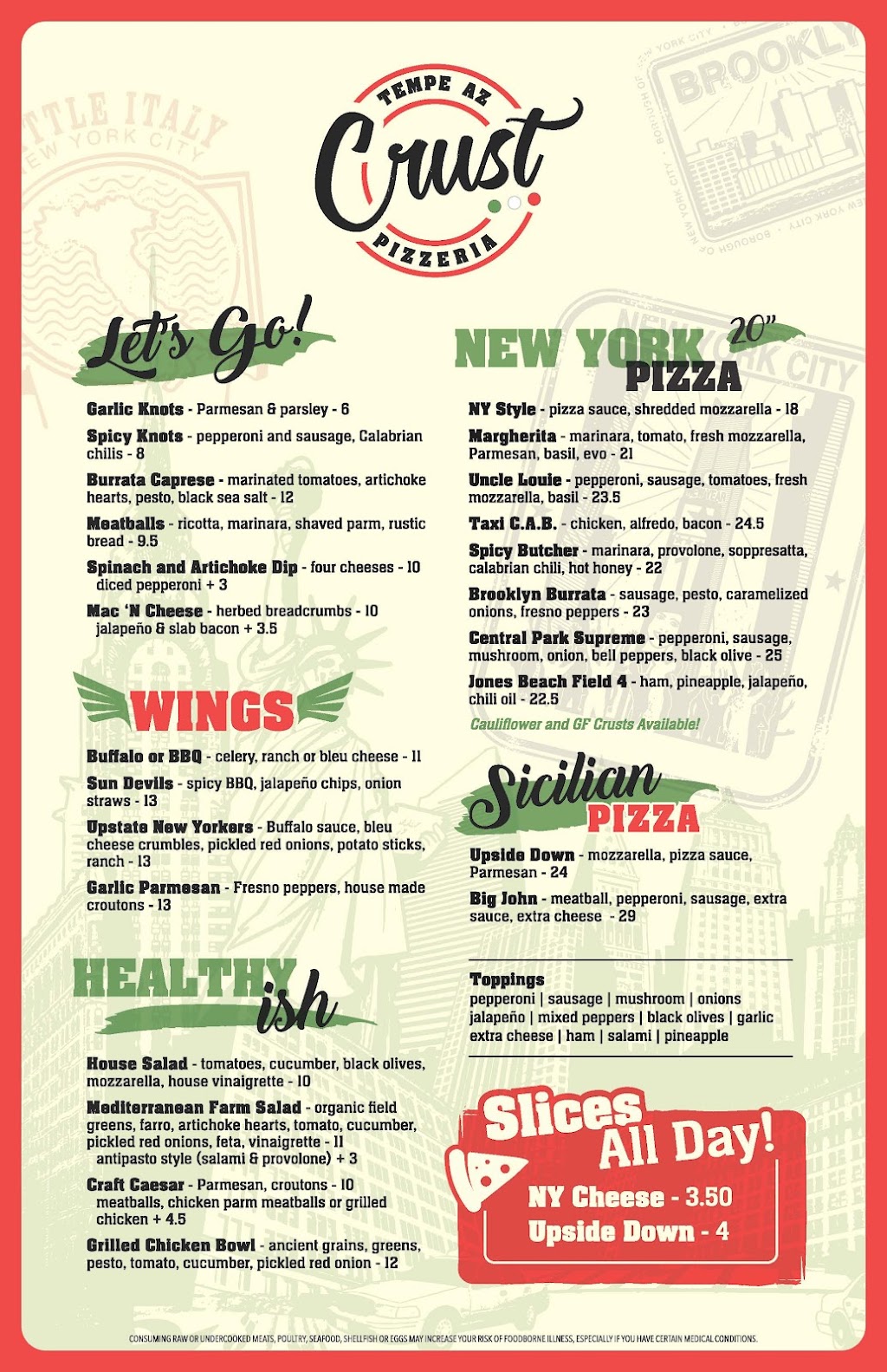 Crust Pizzeria 16th St | restaurant | 6031 N 16th St #1, Phoenix, AZ 85016, USA | 6023146776 OR +1 602-314-6776