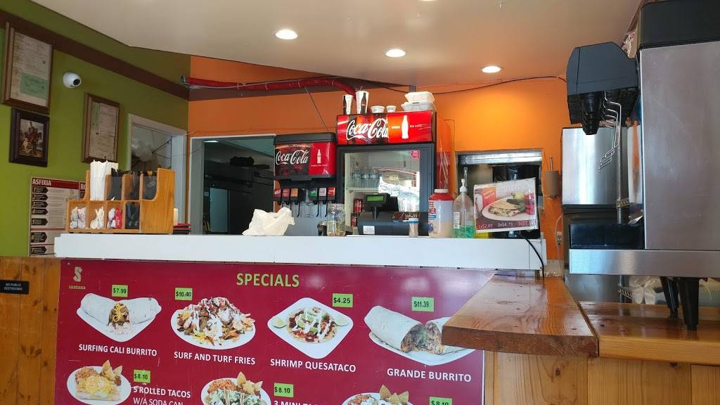 Burritos Santana | restaurant | 10443 San Diego Mission Rd, San Diego, CA 92108, USA | 6192800500 OR +1 619-280-0500