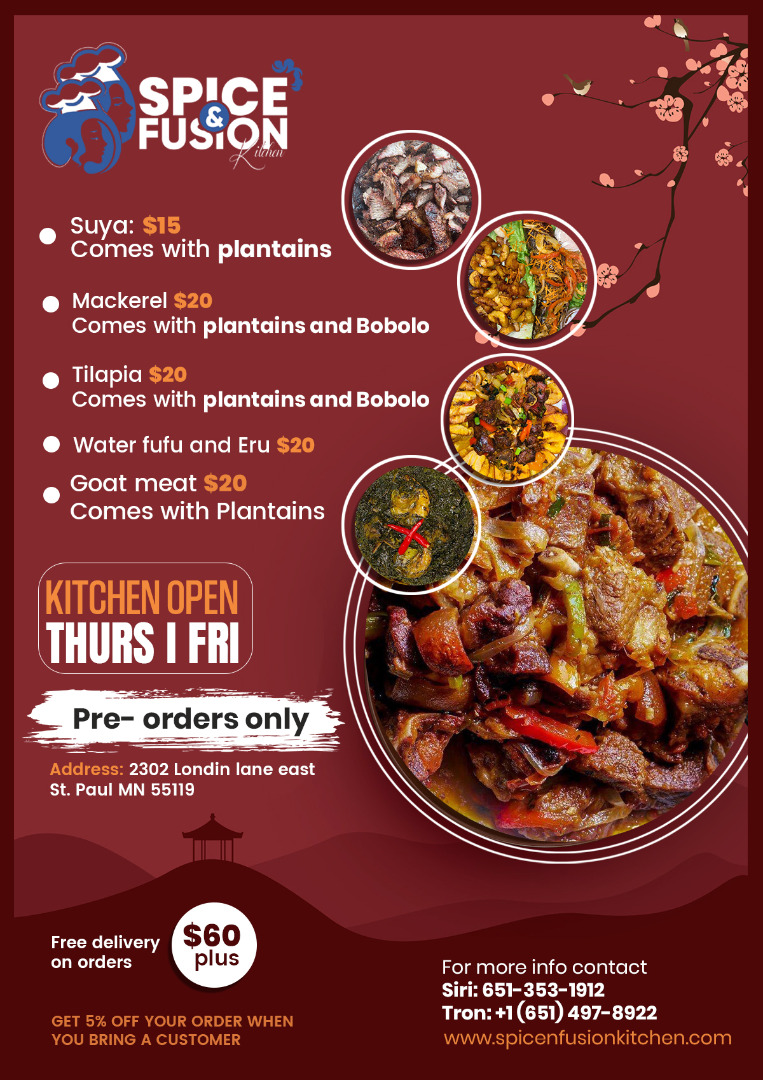 SpiceNFusion Kitchen | restaurant | 2302 Londin Ln E, St Paul, MN 55119, USA | 6513531912 OR +1 651-353-1912