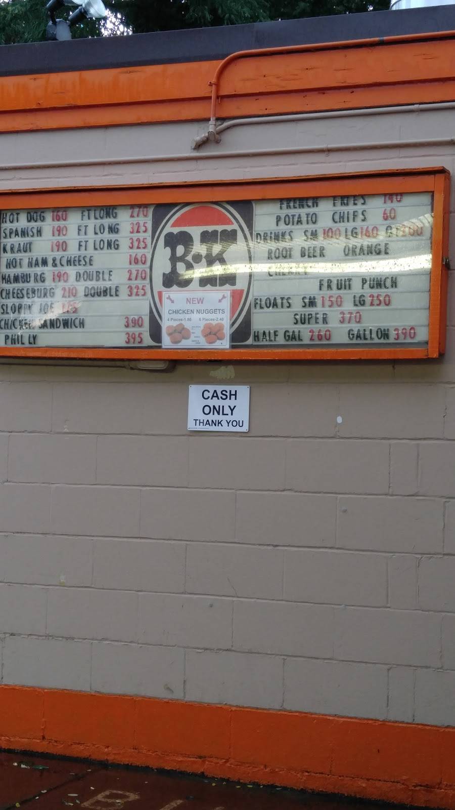 B & K Root Beer Drive In | restaurant | 2184 Manchester Rd, Akron, OH 44314, USA | 3307533674 OR +1 330-753-3674