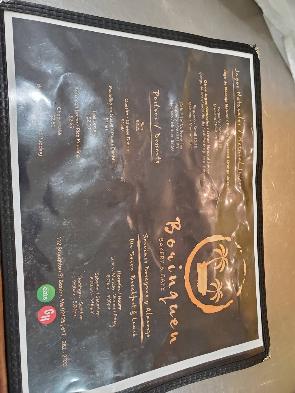 Borinquen Restaurant & Cafe | bakery | 112 Stoughton St, Dorchester, MA 02125, USA | 6172822500 OR +1 617-282-2500