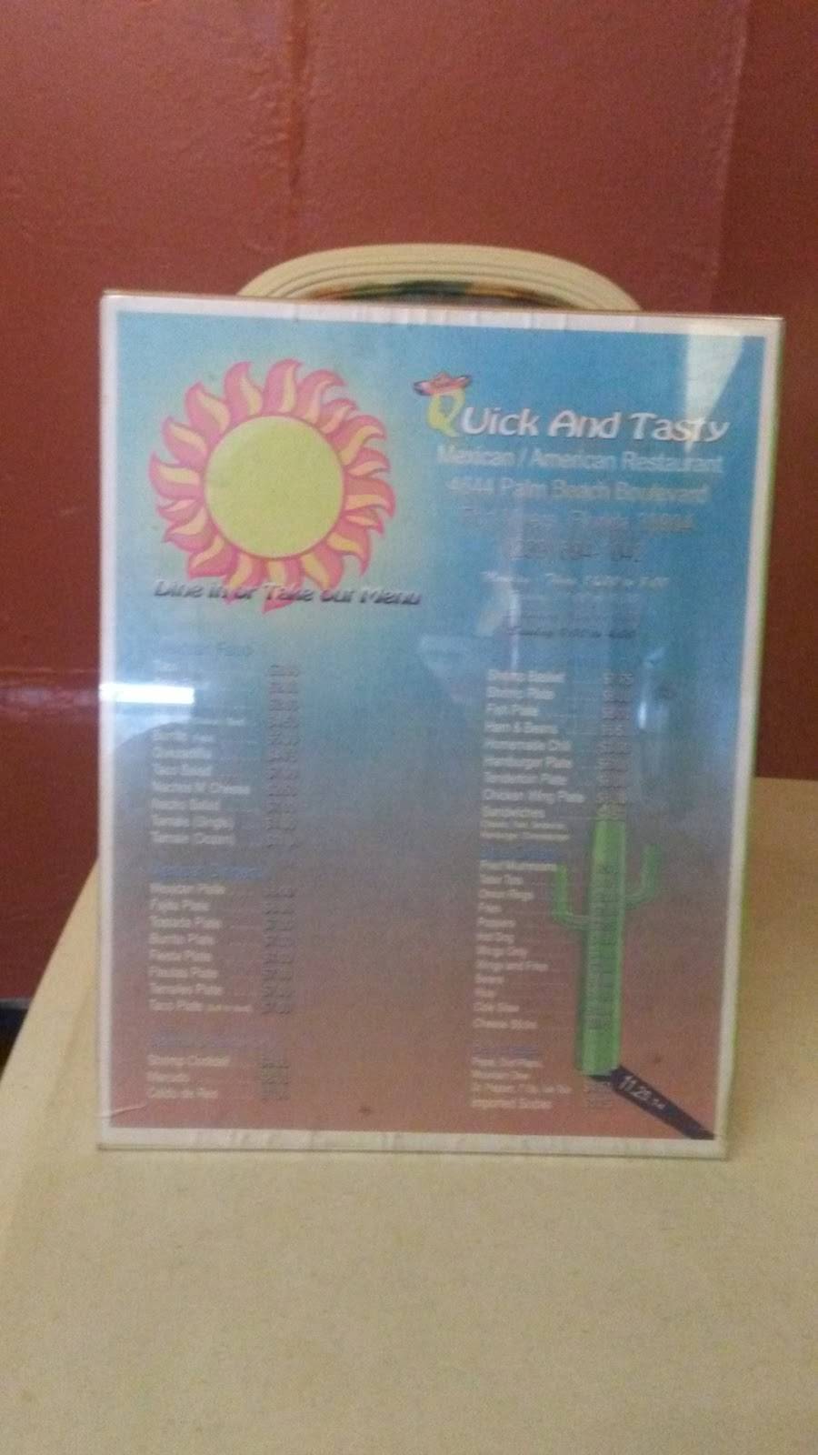 Quick & Tasty Mexican Food | restaurant | 4644 Palm Beach Blvd, Tice, FL 33905, USA | 2396941042 OR +1 239-694-1042