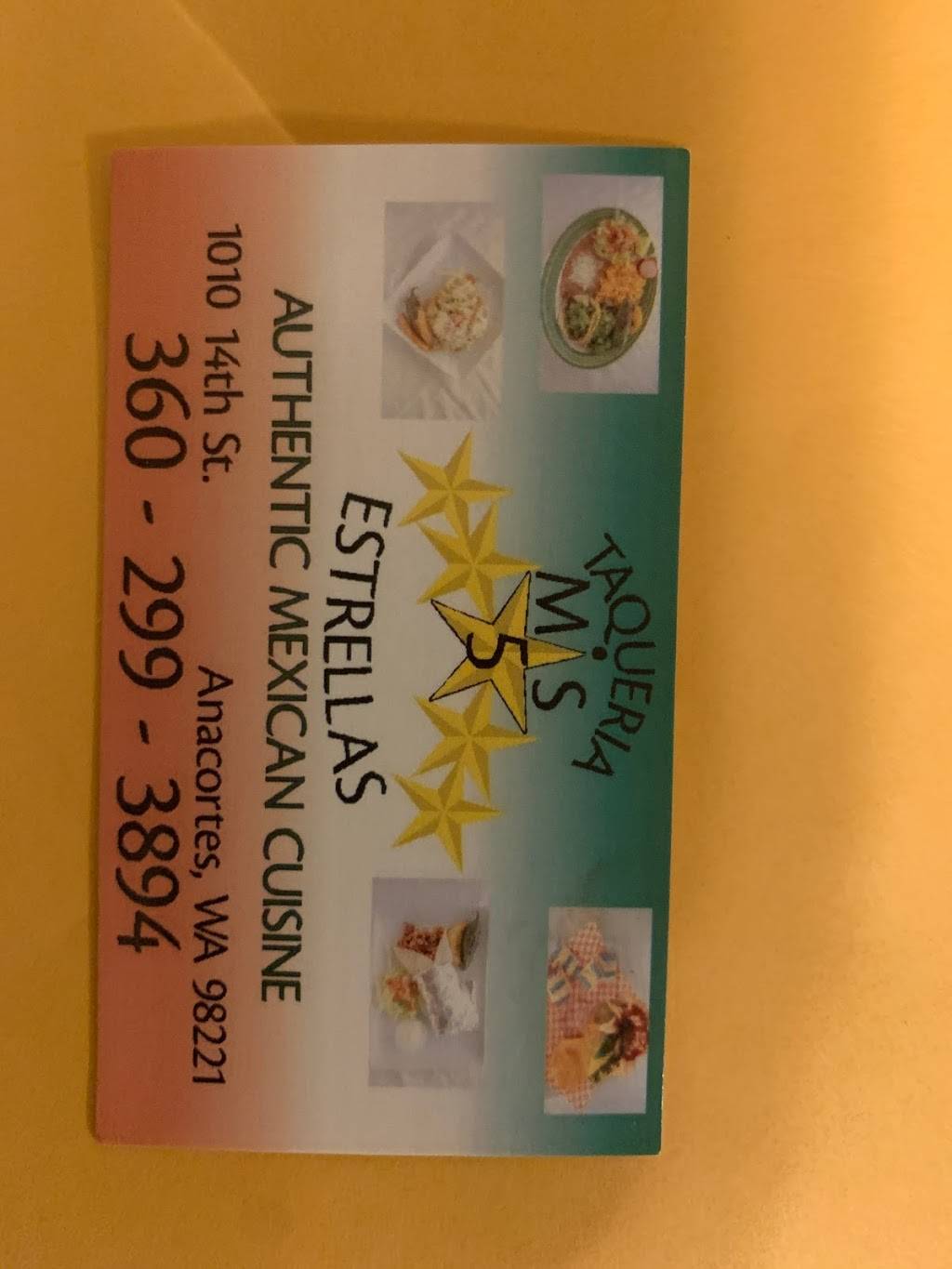 Taqueria MIS 5 ESTRELLAS | restaurant | 1010 14th St, Anacortes, WA 98221, USA | 3602993894 OR +1 360-299-3894