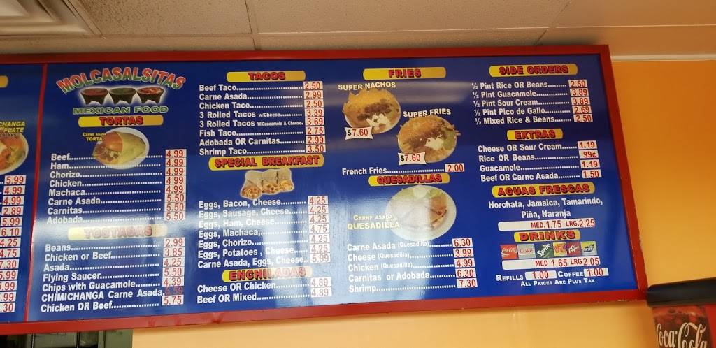 Molcasalsitas | restaurant | 307 S Brookhurst Rd, Fullerton, CA 92833, USA | 7144473700 OR +1 714-447-3700